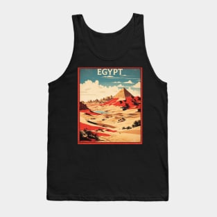 Pyramids of Giza Egypt Vintage Travel Tank Top